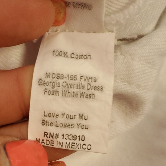 MuMu Blue white Jean overall dress - Picture 7 of 9